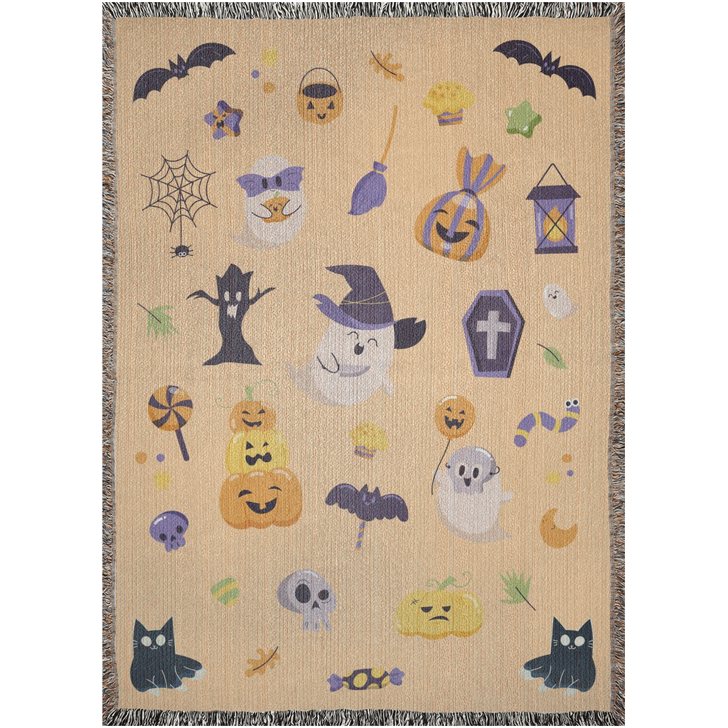 Fun Halloween Woven Blanket
