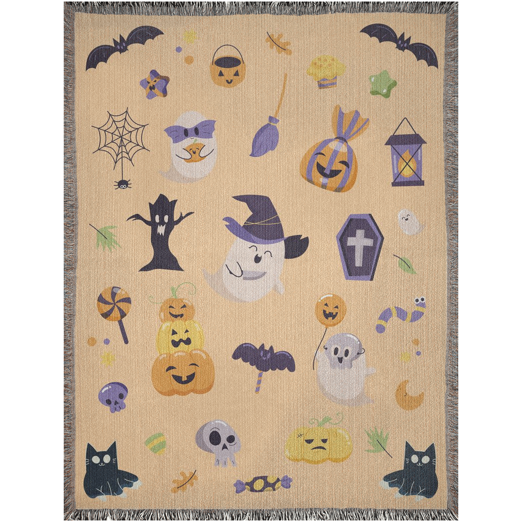 Fun Halloween Woven Blanket
