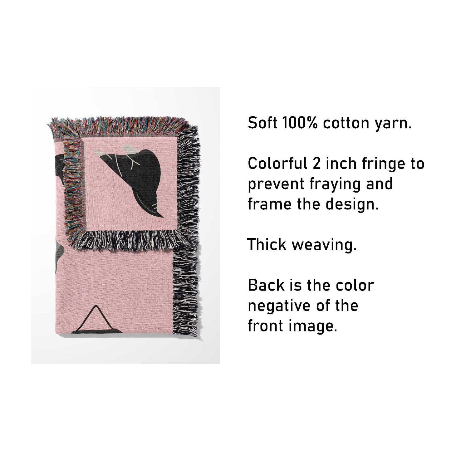 Pink Halloween Woven Blanket