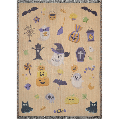 Fun Halloween Woven Blanket