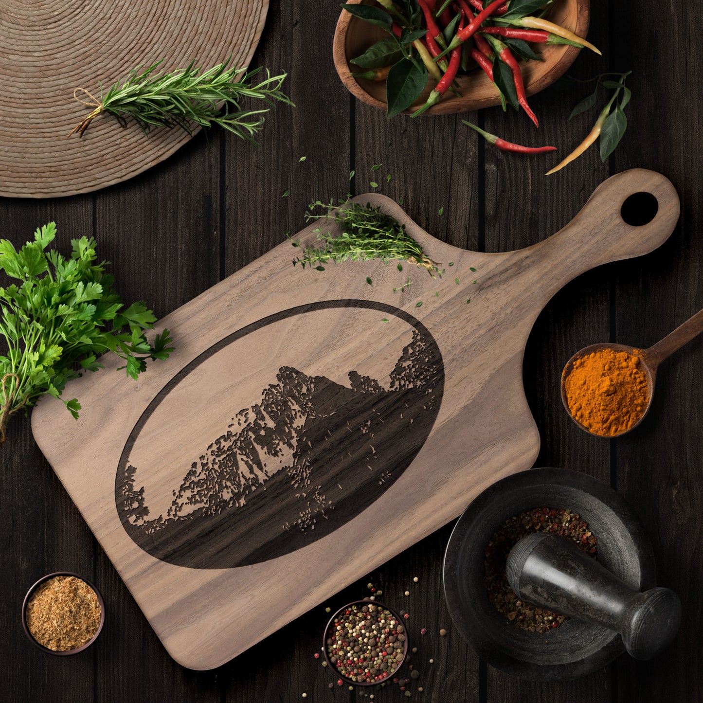 Snow Capped Mountain Cutting Board