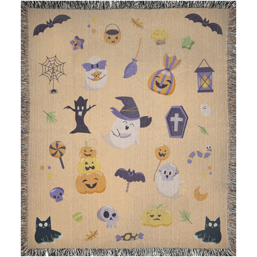 Fun Halloween Woven Blanket