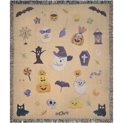 Fun Halloween Woven Blanket